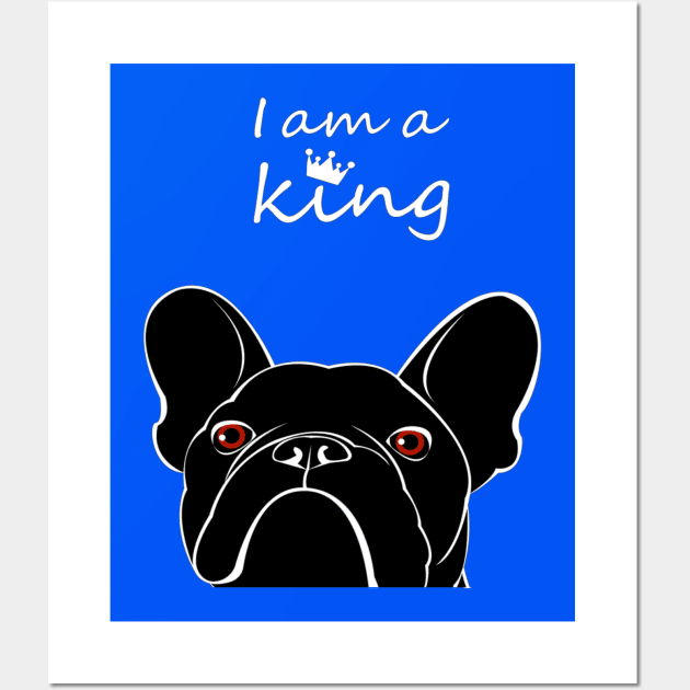 French Bulldog. Print on clothes. Cute puppy. French Bulldog hand made. Wall Art by amramna